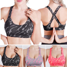 Load image into Gallery viewer, Cross Strap Back Women Sports Bra Professional Quick Dry Padded Shockproof Gym Fitness Running Yoga Sport Brassiere Tops Fitness