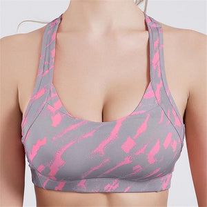 Cross Strap Back Women Sports Bra Professional Quick Dry Padded Shockproof Gym Fitness Running Yoga Sport Brassiere Tops Fitness