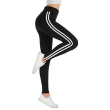 Load image into Gallery viewer, Women Camo Legging Two Side White Stripes Skinny Leggings Elastic Waist Women Stretchy Workout Leggings Casual Leggings Fitness