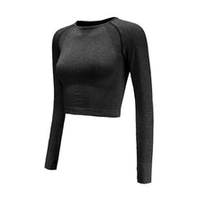 Load image into Gallery viewer, Sport Top Fitness Women Seamless Long Sleeve Top Sports Wear For Women Gym Yoga Shirt Thumb Hole Fitted Camisetas Deporte Mujer