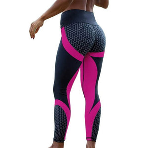 NIBESSER New Women Gold Print Leggings No Transparent Exercise Fitness Workout Leggings Patchwork Push Up Female Pants Leggins