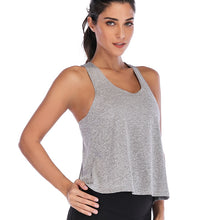 Load image into Gallery viewer, Women Yoga Top Sports Shirt Sleeveless Back Cross Yoga Tank Tops Gym Sport Fitness Vest Crop Top Women Yoga Refreshing Shirt