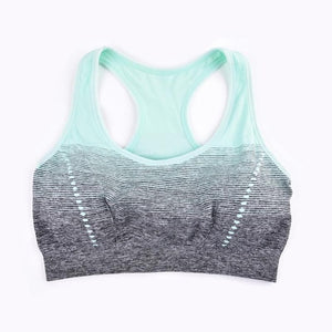 Fashion Sport Bra Gradient High Stretch Sports Bras Women Quick Dry Padded Sport Fitness Yoga Running Gym Seamless Sport Bra Top