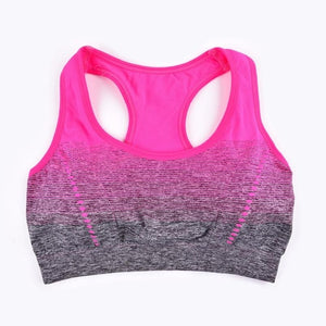 Fashion Sport Bra Gradient High Stretch Sports Bras Women Quick Dry Padded Sport Fitness Yoga Running Gym Seamless Sport Bra Top