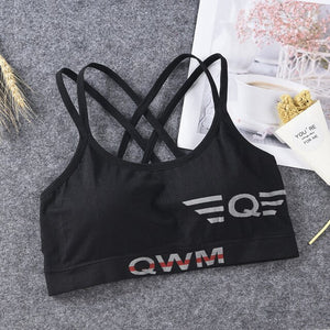 Sports Bra Yoga Women Push Up Bra For Women Fitness Top Sport Bra Letters Black White Running Yoga Gym Fitness Crop Top Women