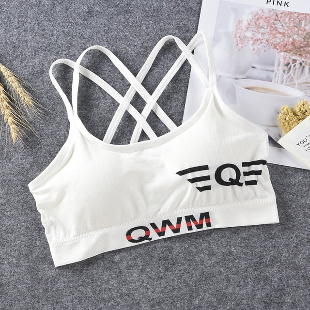 Sports Bra Yoga Women Push Up Bra For Women Fitness Top Sport Bra Letters Black White Running Yoga Gym Fitness Crop Top Women