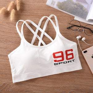 Sports Bra Yoga Women Push Up Bra For Women Fitness Top Sport Bra Letters Black White Running Yoga Gym Fitness Crop Top Women