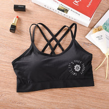 Load image into Gallery viewer, Sports Bra Yoga Women Push Up Bra For Women Fitness Top Sport Bra Letters Black White Running Yoga Gym Fitness Crop Top Women