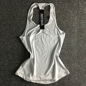 Women Sleeveless Fitness Vest  Exercise Workout Sports T-Shirts Fitness Running Sport Vest Yoga top Gym Clothing T-Shirt