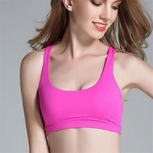 Load image into Gallery viewer, Woman Sports Bra Push Up Active Wear Tops For Women Gym Pink Brassiere Sport Bra Criss Cross Crop Top 2019 Female Yoga Bra