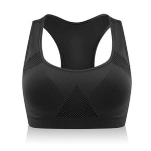 New Net Grid Breathable No Rims Sport Bra Push Up Padded Shakeproof Sleeping Brassiere Yoga Running BH Girl Free Shipping.