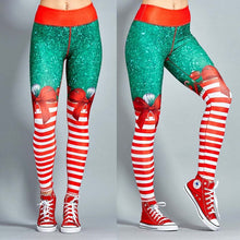 Load image into Gallery viewer, 2019 Hayoha Christmas Printing Leggings Put Hip Elastic High Waist Legging Breathable Merry Christmas Pants