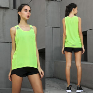 Yoga Shirt Women Sport Yoga Top Dance Thin Fitness Sleeveless Breathable Quick Dry Vests Workout Exercise Loose Running T-Shirts