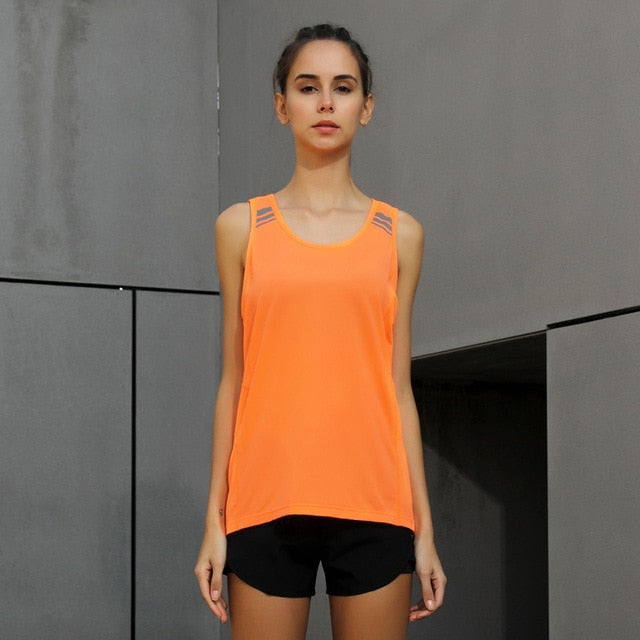 Yoga Shirt Women Sport Yoga Top Dance Thin Fitness Sleeveless Breathable Quick Dry Vests Workout Exercise Loose Running T-Shirts